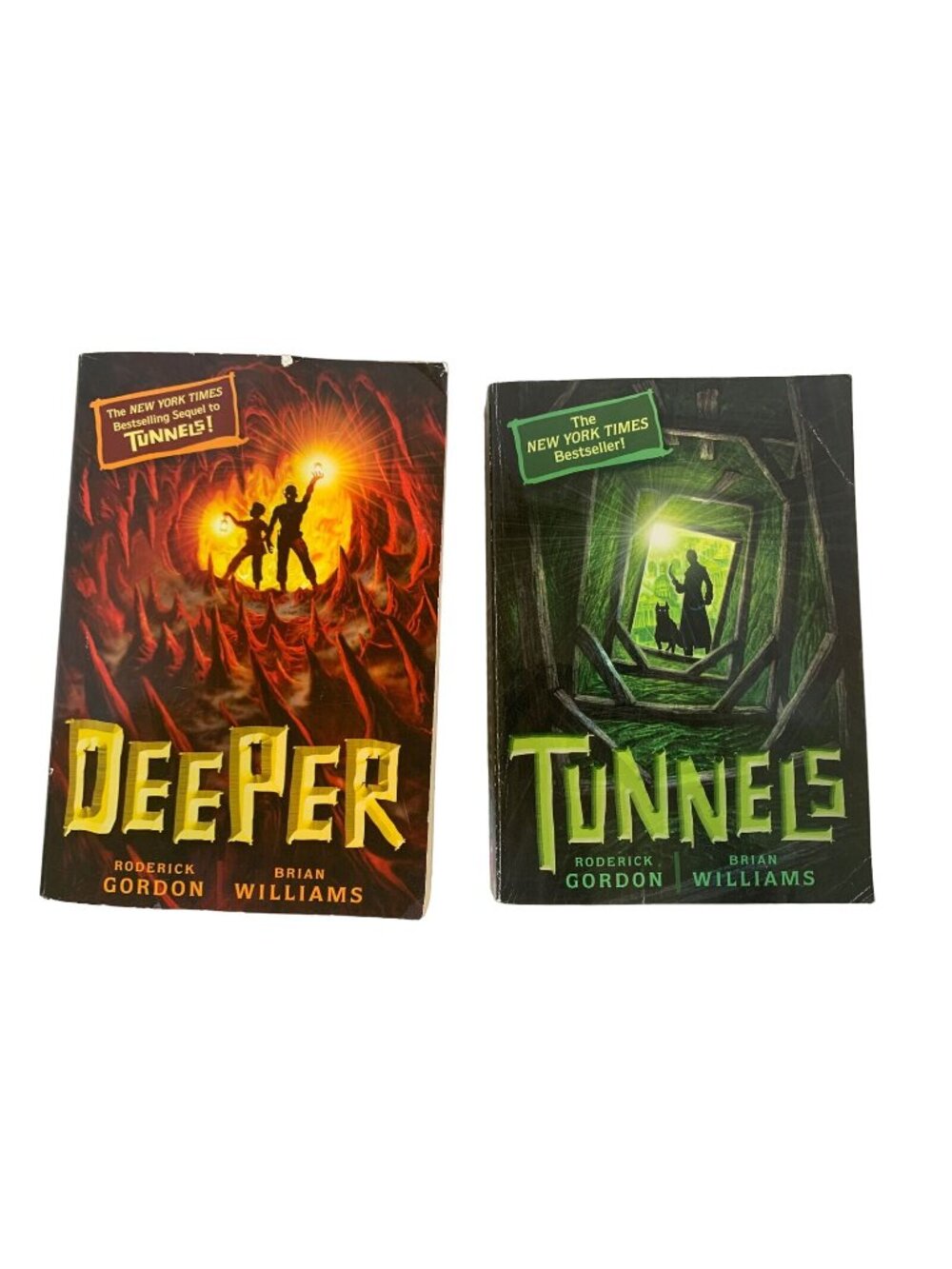 Tunnels & Deeper Roderick Gordon Brian Williams PB 2 Book Set Adventure YA